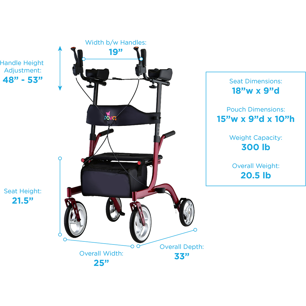 PHOENIX RISE UP ROLLATOR RED